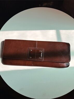 Liz Claiborne Brown Interior Zip Pocket Handbag